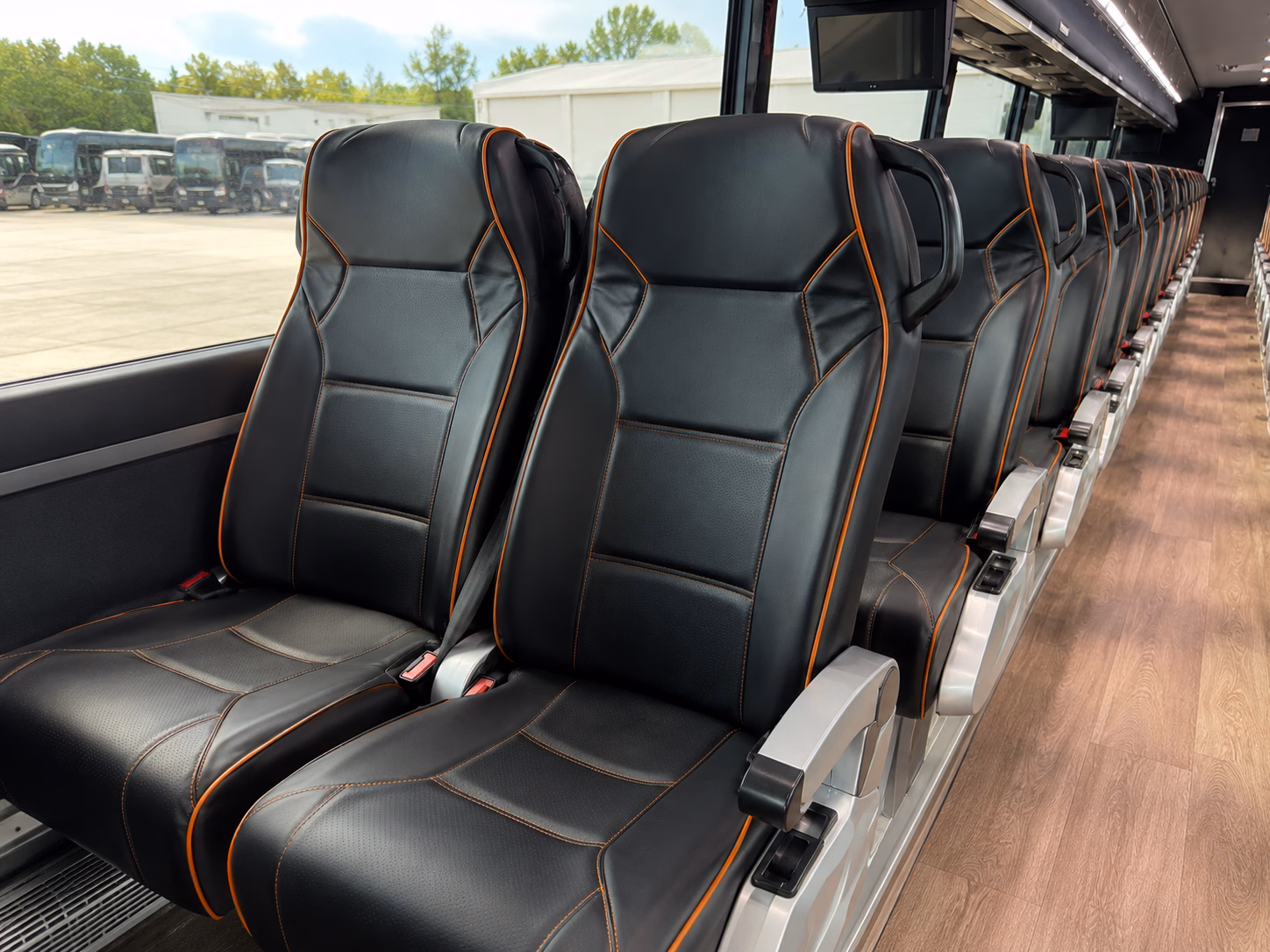 brookline charter bus inside