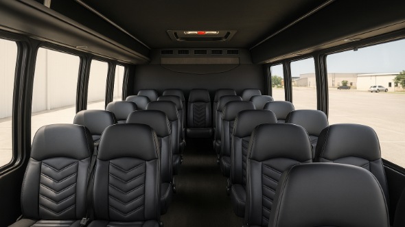 Interior of Charter Bus Company Brookline's 15 Passenger Minibus in Brookline