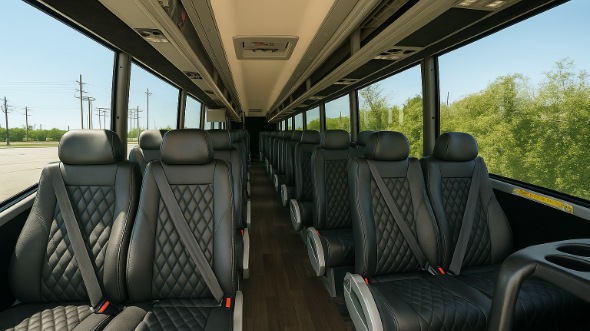 Interior of Charter Bus Company Brookline's 18 Passenger Minibus in Brookline