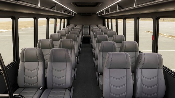 Interior of Charter Bus Company Brookline's 20 Passenger Mini bus in Brookline