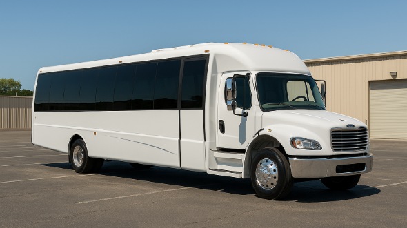 Exterior of Charter Bus Company Brookline's 25 Passenger Mini bus in Brookline