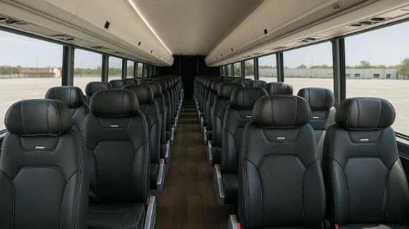 Interior of Charter Bus Company Brookline's 25 Passenger Mini bus in Brookline