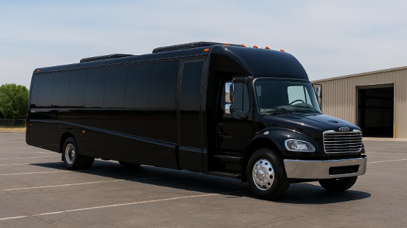 Exterior of Charter Bus Company Brookline's 28 Passenger Mini bus in Brookline