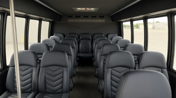 Interior of Charter Bus Company Brookline's 28 Passenger Mini bus in Brookline