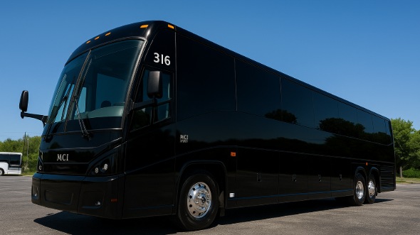 Exterior of Charter Bus Company Brookline's 50 Passenger Charter Bus in Brookline