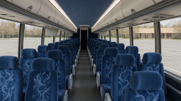 Interior of Charter Bus Company Brookline's 50 Passenger Charter Bus in Brookline