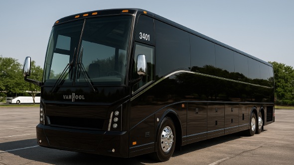 Exterior of Charter Bus Company Brookline's 54 Passenger Charter Bus in Brookline