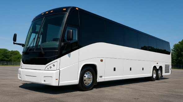 Exterior of Charter Bus Company Brookline's 56 Passenger Charter Bus in Brookline