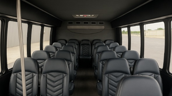 brookline 25 passenger minibus inside