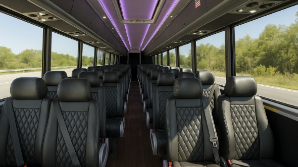brookline 28 passenger minibus inside