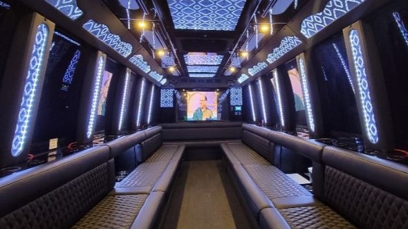 brookline party bus rental inside