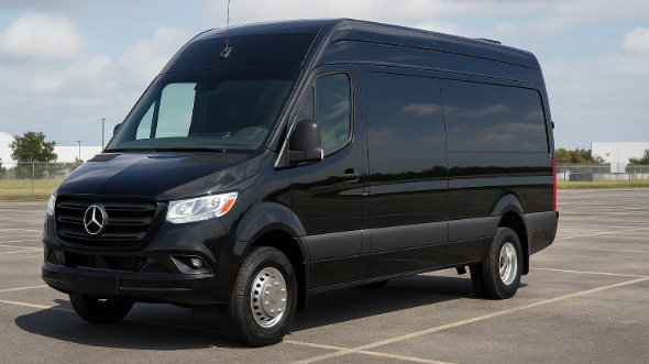 Exterior of Charter Bus Company Brookline's Sprinter Van Rental With Driver in Brookline